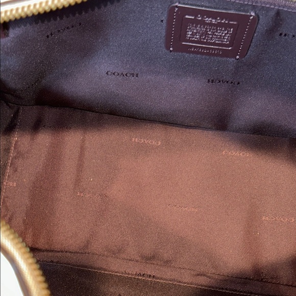 Coach Dreamer 36 Colorblock Suede Cream and Tan Satchel Bag - Picture 15 of 17